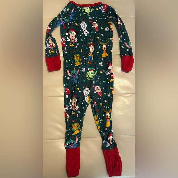 Little Sleepies Disney Christmas Party zippy 12-18 months EUC - Picture 2 of 3